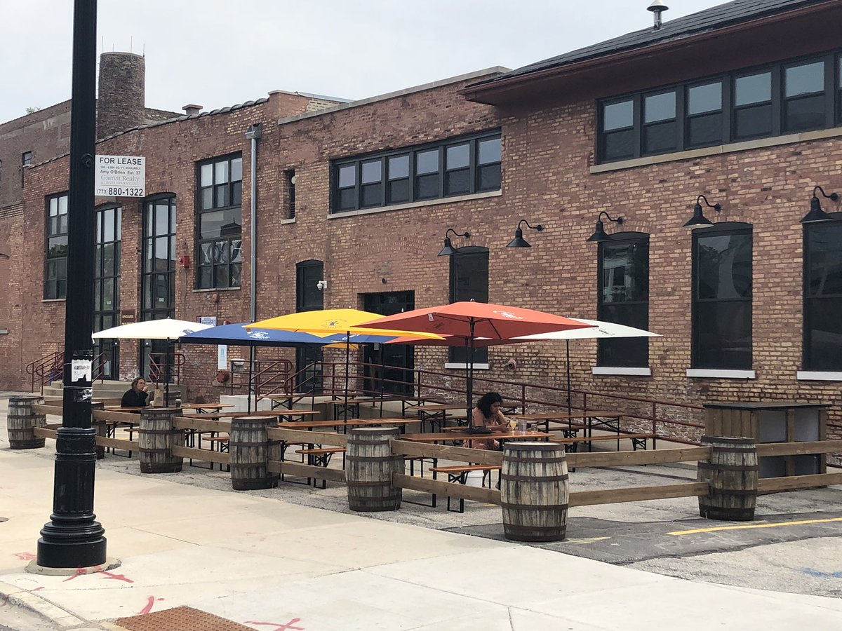 New furniture has arrived. Our patio is finally ready. #chicagobeer #chicagopatio #dogfriendly