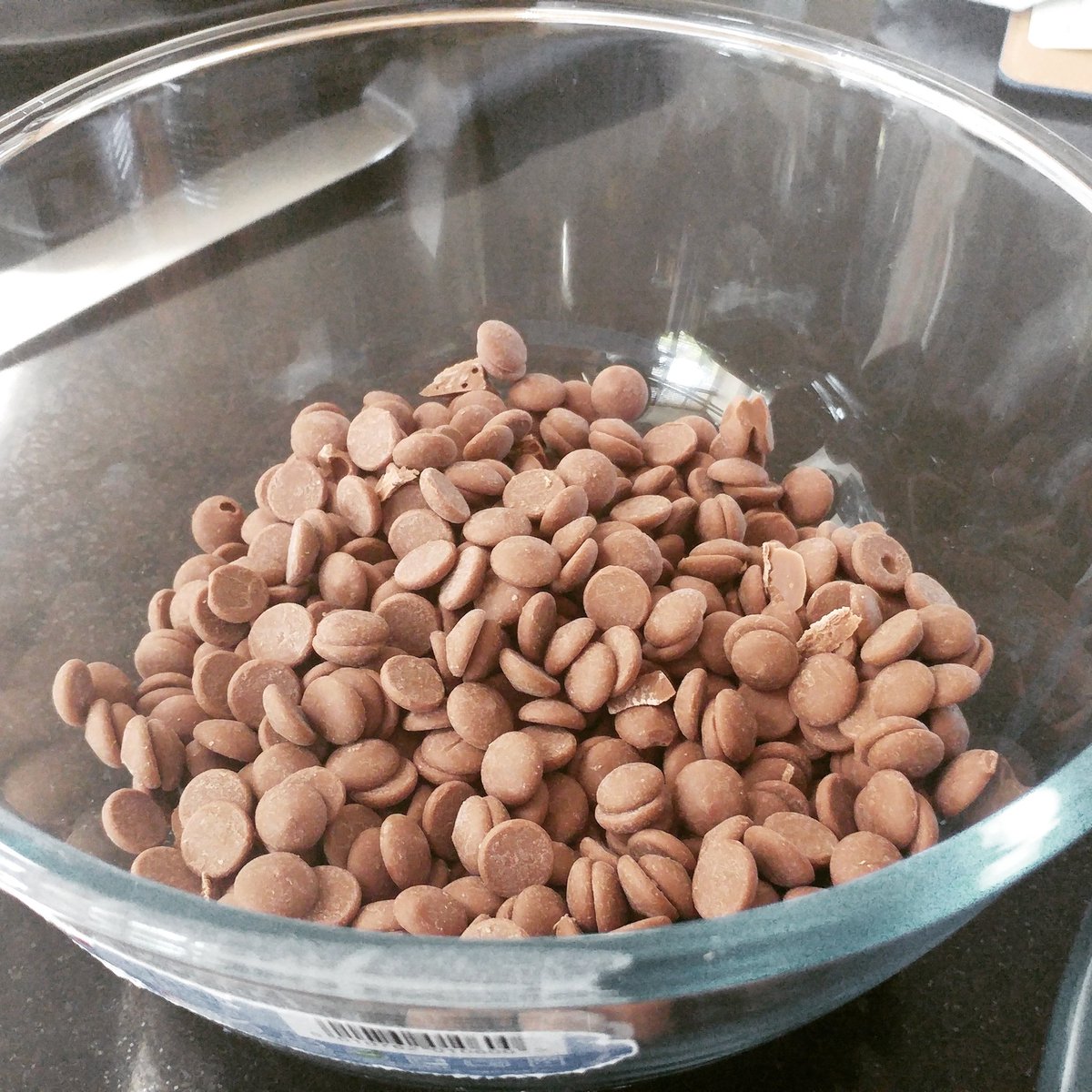 Choc_Fix's tweet image. Belgian milk #chocolate buttons about to become delicious #truffles