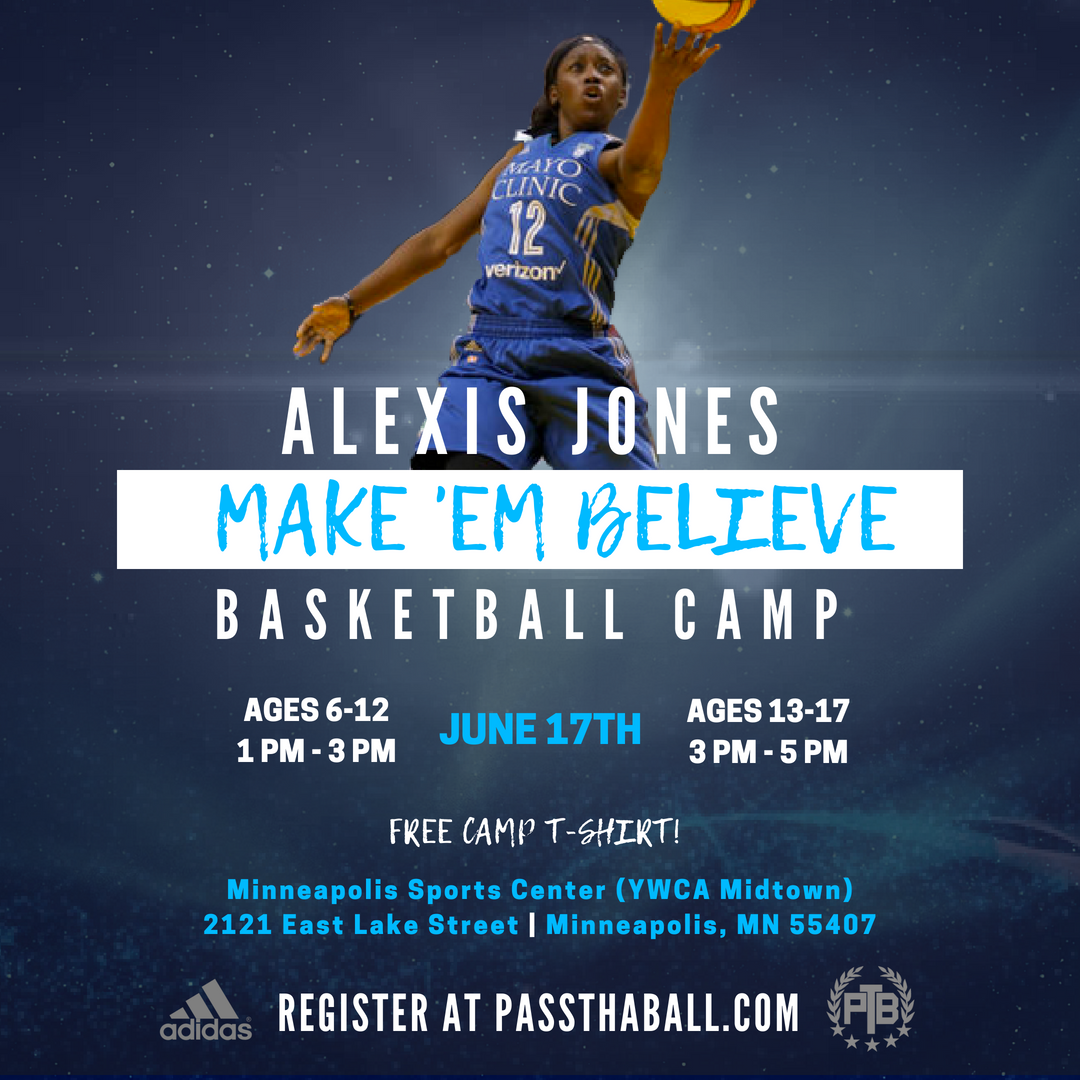 PassThaBall's tweet photo. WNBA Champion and Minnesota Lynx, Alexis Jones is hosting her FIRST basketball camp June 17th in Minneapolis, MN! RT to help a hooper!

Price: $35
Ages: 6-17
Registration + More Info: https://t.co/dQJP7spdRV https://t.co/5enTmIpnR0