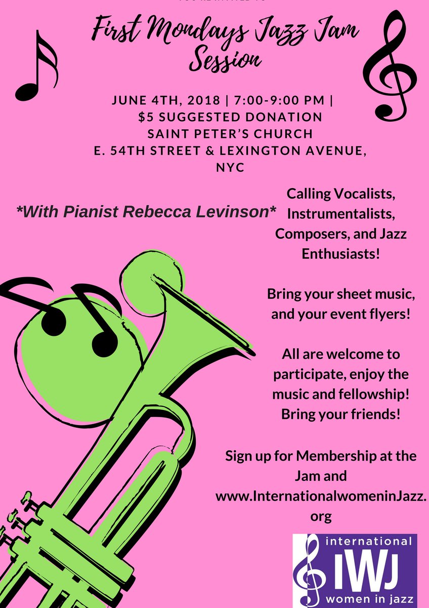 We hope to see our members and new faces at our next Jam on June 4th!
#jazzjam #openmic #pianists #vocalists #jazzmusicians #NYC