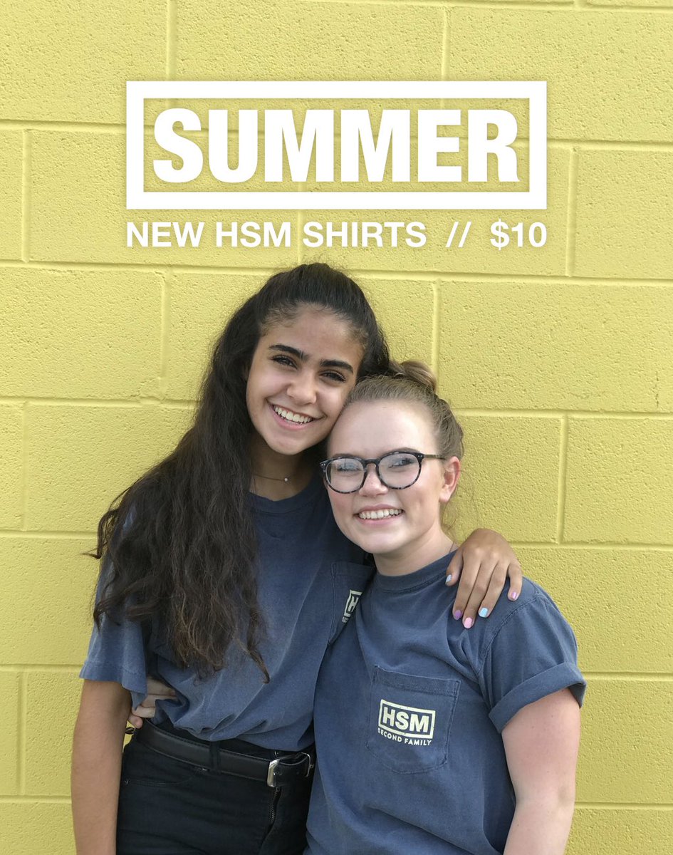 Our new HSM Second Family threads are in! You voted on your favorite color/design and we heard ya! Come get yours tomorrow night from 7-9p at The Hive.