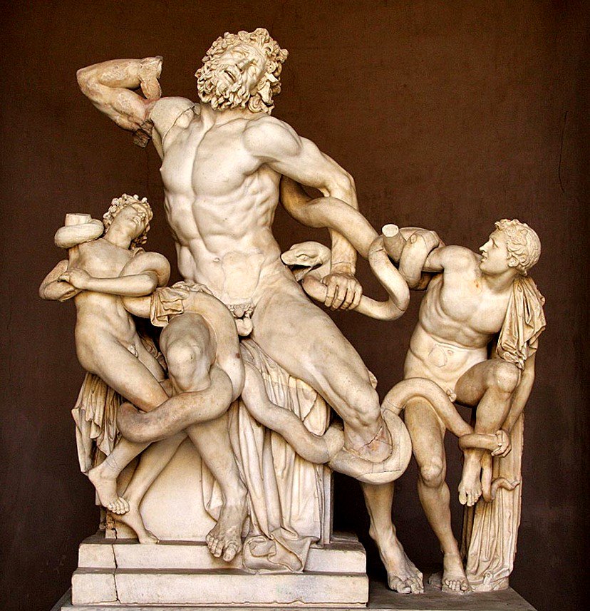HistoriousO's tweet photo. La obra del Laocoonte representa un capítulo de la historia de Troya, ¿sabríais explicarnos cuál es?¿aparece alguna referencia de este personaje en la película de Troya? Si es que sí: ¿cuándo? Si es que no: ¿en qué momento debería aparecer? ¡Responde aquí abajo! #historiousTroya https://t.co/94epm8XybZ