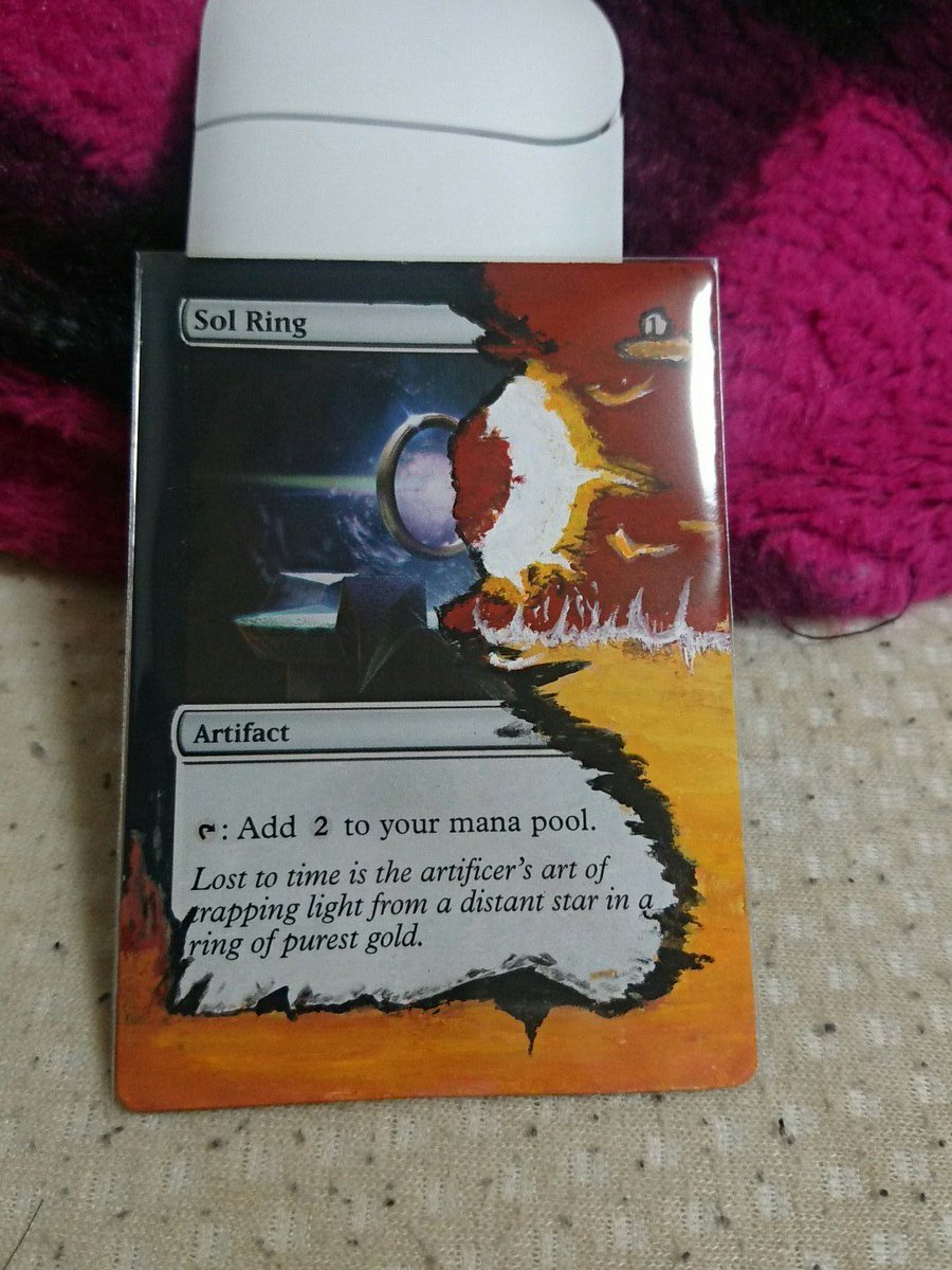 ちゃんおぎ Twitter પર 拡張アート Mtgalter Alteredart 太陽の指輪 Sol Ring Cmd 息抜きに塗った こっちのが早く終わってしまった 本来やるべき方もさっさと終わらせます
