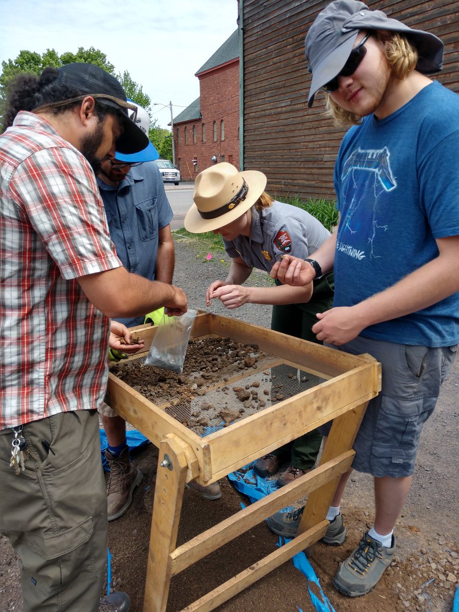 KeweenawNPS's tweet photo. #Archeology of a site used by Calumet's Chinese and African American populations is going on this week and next on Oak Street in Calumet! @mtu_SocialSci #Partners #FindYourPark #UseScience https://t.co/NDeWeJkCP9
