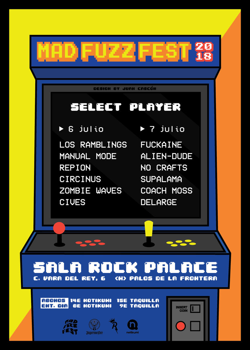 manualmodemusic's tweet photo. Nuestros amigos de @madfuzzfest han montado el festi de música emergente más crema del año, el MAD FUZZ FEST 🔥 Compartimos cartel con todos estos grupazos y va a ser demasiado 🚀
Abonos y entradas de día: https://t.co/jDfo9yOjuO
C U THERE 6 &amp; 7 DE HULIO
🕹 Cartel de @juancascon https://t.co/hSnMkxbQXy