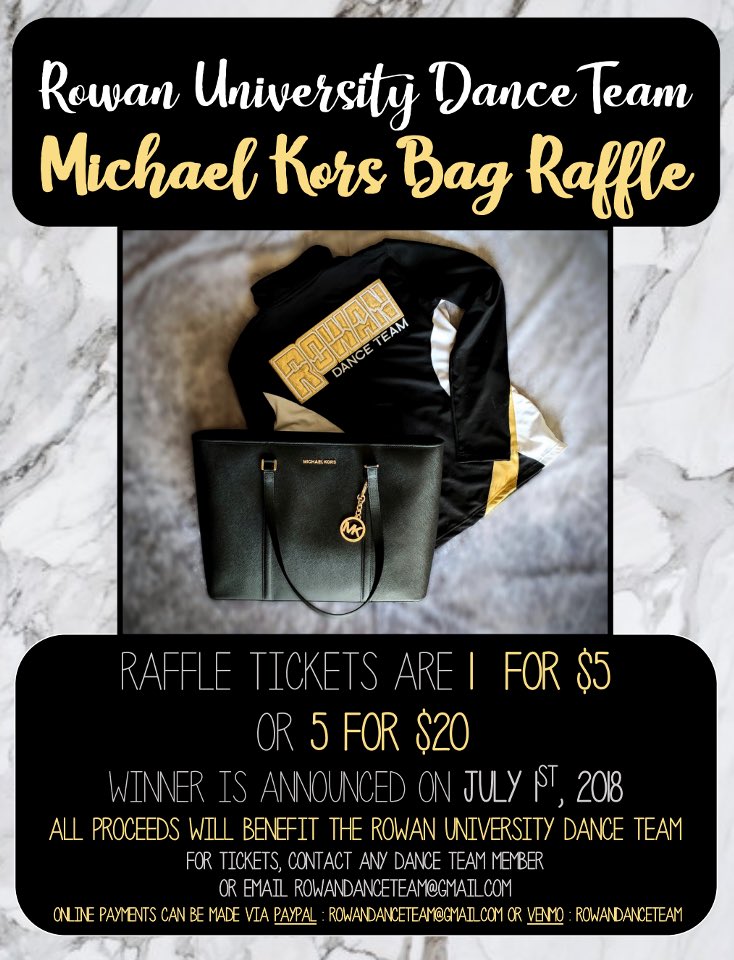 RUDT is hosting an amazing fundraiser for the month of June that everyone can be a part of. We are selling raffle tickets to win a real Michael Kors bag. Start off the summer with a brand new purse. Contact a dancer or message us💛