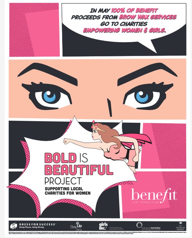 DFSTulsa's tweet image. There is only a few more days left on the BOLD IS BEAUTIFUL Campaign.  During the month of May, every dollar from brow wax services at Benefit Boutiques, Ulta, Macy's and Belk Brow Bars will go towards empowering girls and women through education and mentorship.  @BenefitBeauty