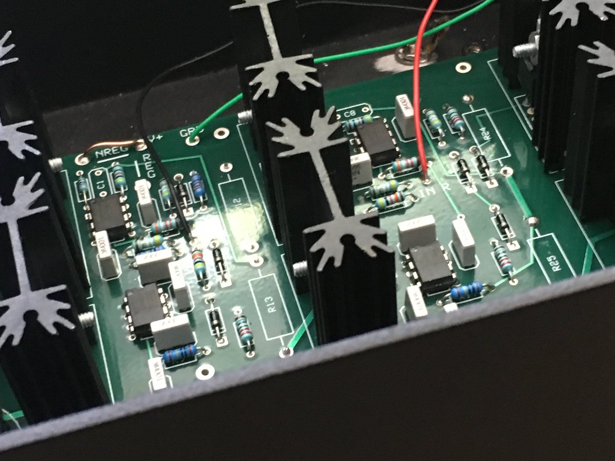 LKVResearch's tweet photo. Just finished first prototype of LKV headphone amp.  Here are pics of board.  Plan to include as option in Verito 1 integrated amp.  Listening to improve, but already sounds great. https://t.co/PWCt3drYOL