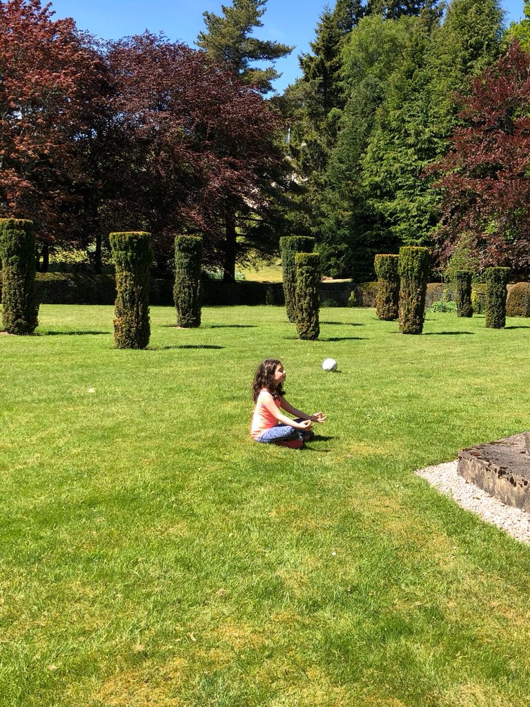 Even little yogis find time to relax in our gardens. #candacraigmoment #candacraig #visitABDN #Cairngorms #relaxingholiday #peace #naturelover #historichome #ScotlandisNow #exclusiveuse