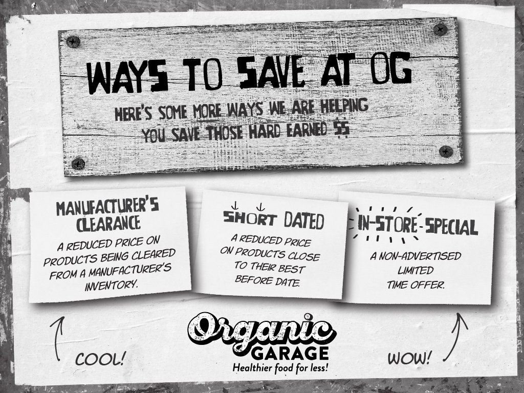 organicgarage's tweet photo. Don't forget to check out other ways we save your hard earned dollars! #HealthierForLess #ThrillOfTheFind https://t.co/eSHq6zlRYM