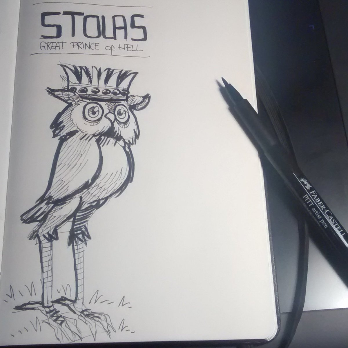 Stolas, Great Prince of Hell (after Louis le Breton) #Stolas #ArsGoetia #DictionnaireInfernal