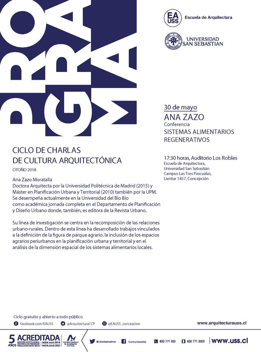 Mañana, 17,30h. auditorio Los Robles, conferencia de la Doctora Ana Zazo! 
"Sistemas alimentarios regenerativos"