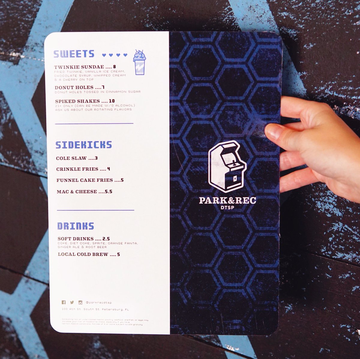 ParkRecDTSP's tweet photo. New menu dropping todayโ#getrecd & get stuffed! #ParkRecDTSP https://t.co/QTFbQ6zXbG