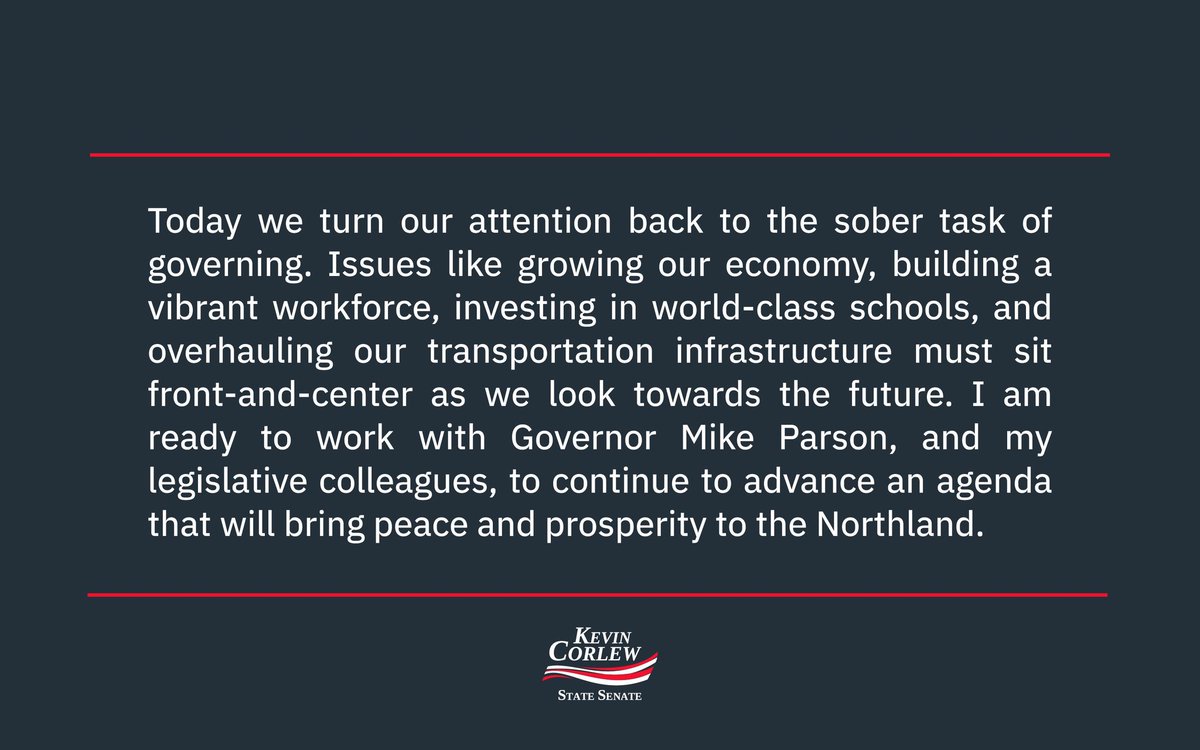 KevinCorlew's tweet photo. Statment on Greitens' resignation announcement. #MoLeg #MoSen17  #Northland https://t.co/TwFkMddTr4