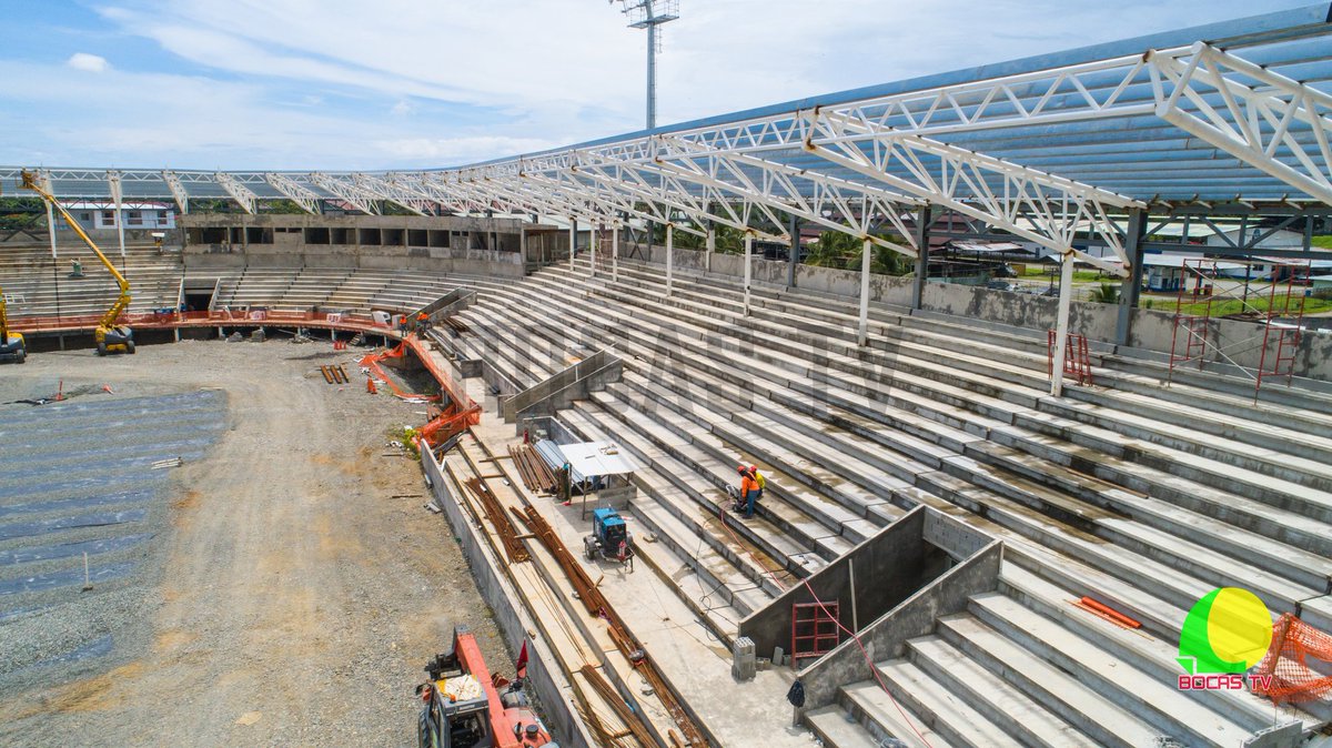 Btv_Panama's tweet photo. Así lucen las obras del nuevo Estadio Calvin Byron, con 80% de avance este moderno estadio, y se espera que esté culminado para el último trimestre del año.
#BocasTV #Aerialfilms #bocasdeltoro #estadiocalvinbyron #Changuinola #beisbolnacional #Pandeportes #Panama https://t.co/efHk7Mrl1p
