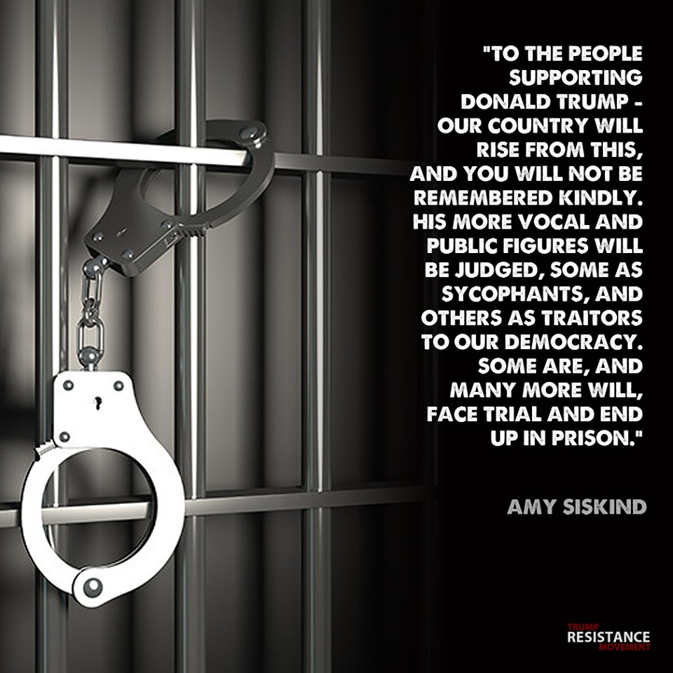 Sams1stDaughter's tweet photo. @Amy_Siskind (a hero of #TheResistance) has published an extremely long and annotated list of #TraitorTot's despicable, deplorable, and destructive actions and words since the day he was elected. She knows whereof she speaks.
#WeWillRise
#HeWillFall
#WeWillNeverForget
#Resist https://t.co/wycdpON4X4