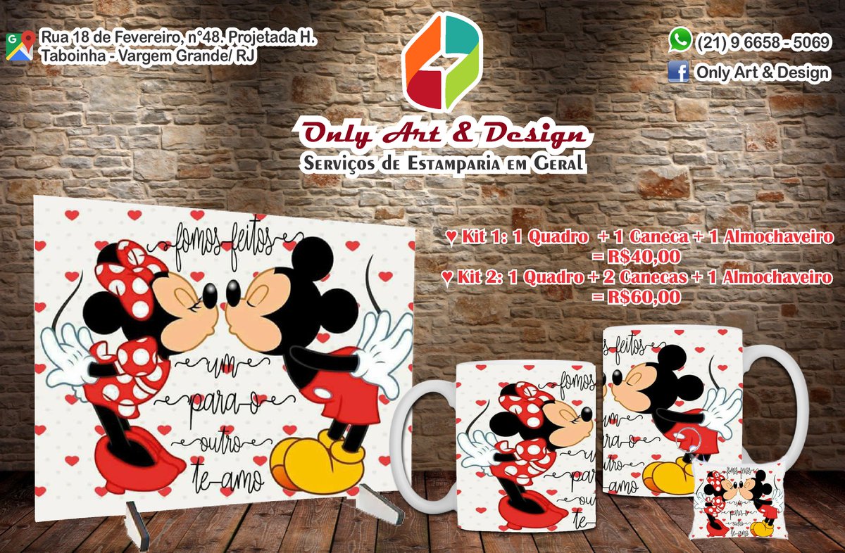 OnlyArteDesign's tweet image. Dia dos Namorados chegando e nós estamos como? APAIXONADÍSSIMOS!!!
Presentes exclusivos, do jeitinho do seu amor, você só encontra aqui.
Venha para a Only e arrase ao presentear quem você ama
#VemSerExclusivo #vemSerOnly #Estampeasuaideia
