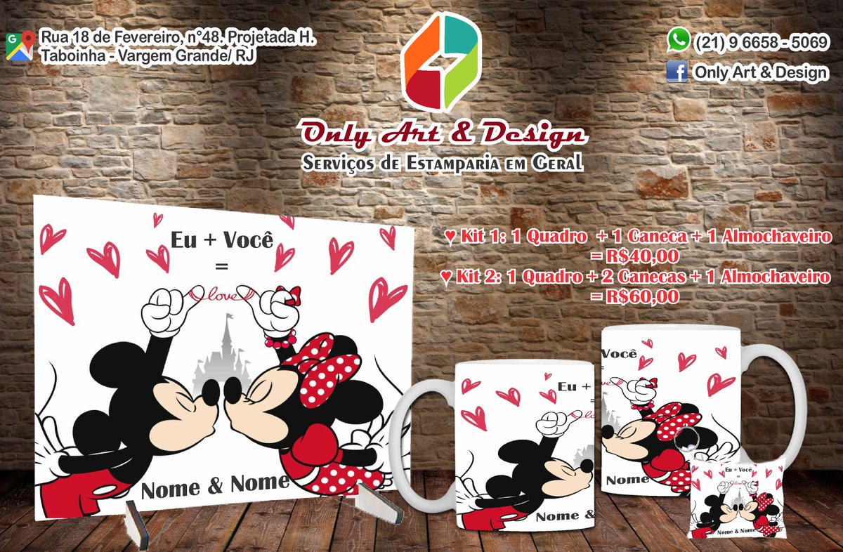 OnlyArteDesign's tweet image. Dia dos Namorados chegando e nós estamos como? APAIXONADÍSSIMOS!!!
Presentes exclusivos, do jeitinho do seu amor, você só encontra aqui.
Venha para a Only e arrase ao presentear quem você ama
#VemSerExclusivo #vemSerOnly #Estampeasuaideia