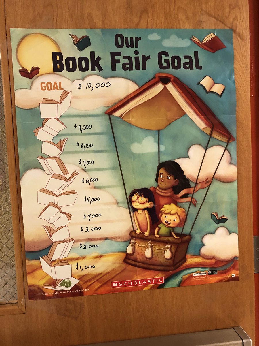 Our goal is $10,000 in sales! That means a ton of books for our teachers’ libraries and our media center! Bring your change to donate to #allforbooks too! #allin4theville
