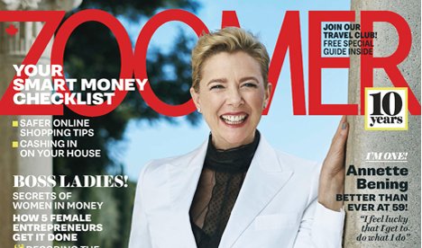 Happy 60th Birthday to Annette Bening. Cheers!  /  Zoomer March 2018 