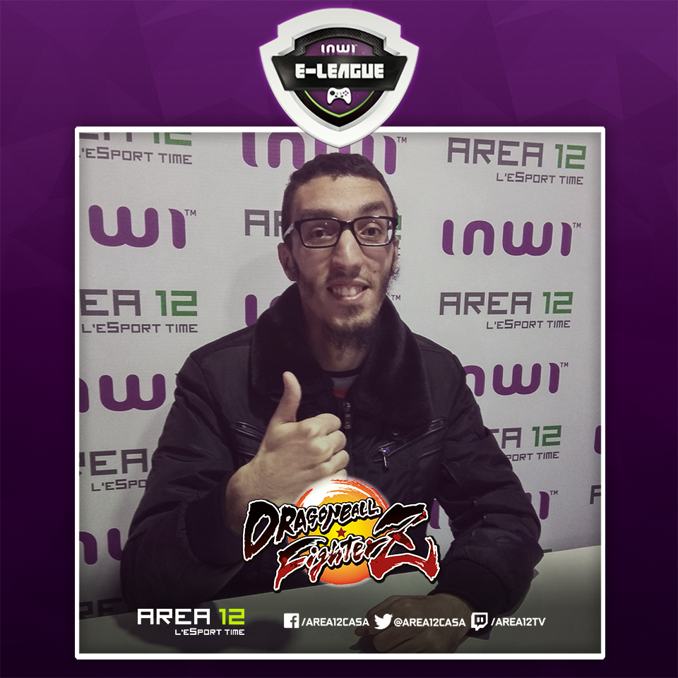 Area12Casa's tweet photo. Félicitation à Area12|Ichisim ! gagnant de la 3ème session inwi E-League sur Dragon Ball FighterZ 👏🎉🎉🎊
 #DBFZ #session3 #inwi_eleague #area12 https://t.co/YCacMkCGTY