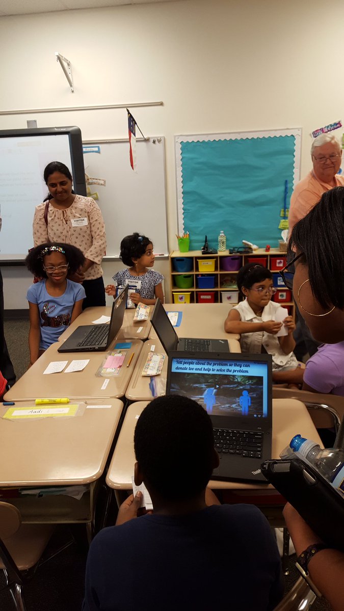 Our Track 1 students did an awesome job presenting their PSA's about the water crisis around the world to visitors. So proud of them.