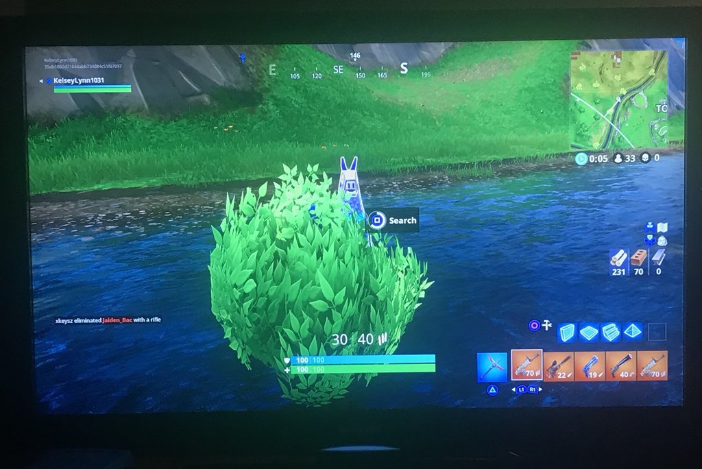 just a bush in a river next to a llama. move along, nothing to see here. #Fortnite