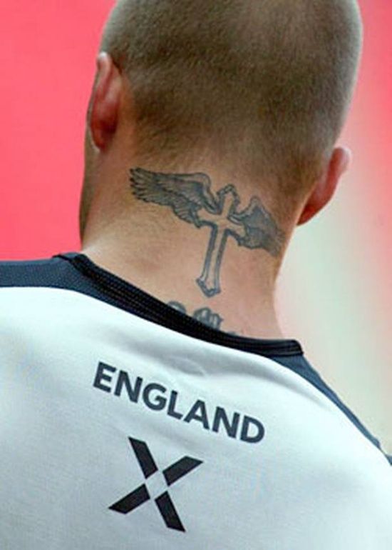 Matt Pike on Twitter: &quot;David Beckham should be retrospectively admonished  for this inflammatory tattoo which could easily incite nail-gun violence  https://t.co/0lzysr5dLZ&quot; / Twitter