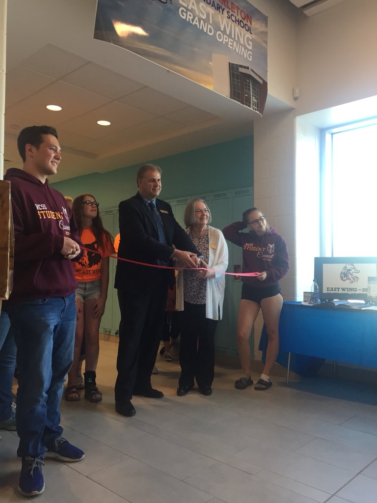 darrylretiredvp's tweet photo. Official ribbon cutting today open the East Wing @WestCarletonSS  @OCDSB @WestOnline https://t.co/hDPNoD1825