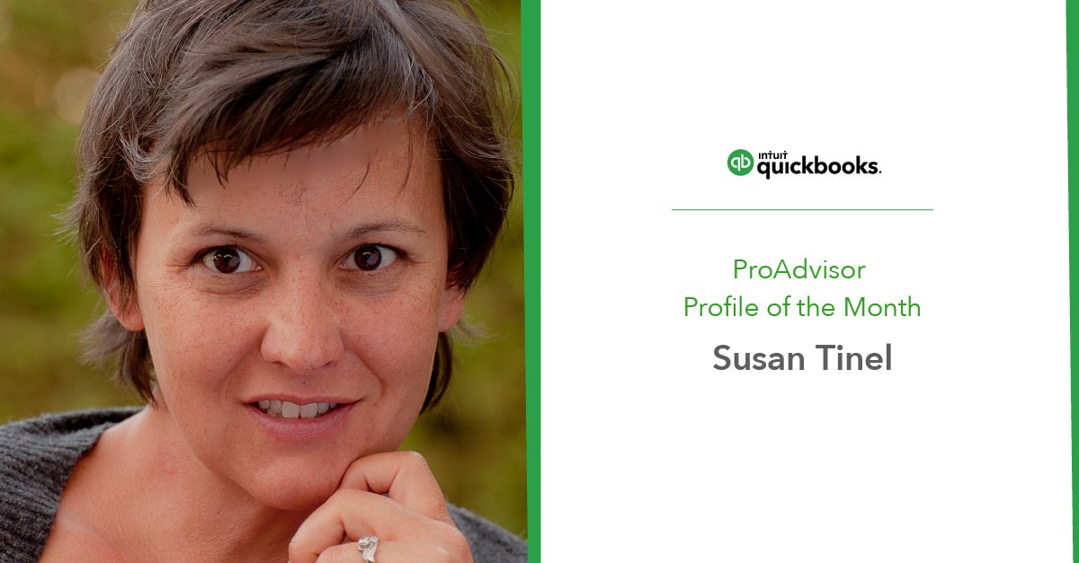 IntuitAccts's tweet photo. Susan Tinel of @April15Taxes shares her thoughts on #smallbiz success, being a #ProAdvisor and #QuickBooks / #IntuitProConnect products >> https://t.co/Xnw68DLRIy https://t.co/SCyggjx01d