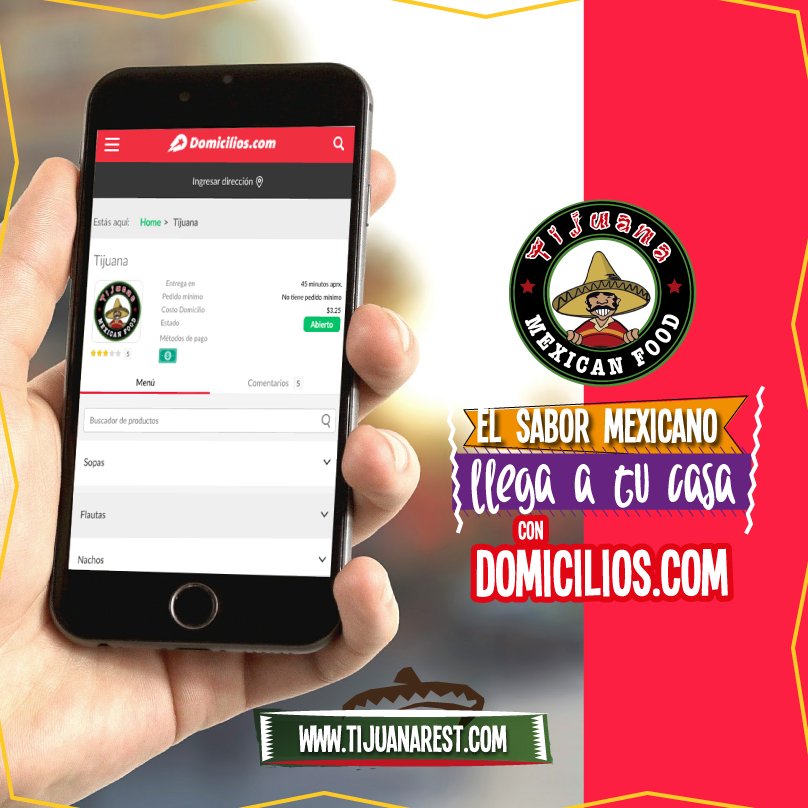 Rest_Tijuana's tweet photo. Pide tus platos favoritos del mejor lugar de #comida #mexicana por la #app https://t.co/USDNiBD9HG https://t.co/JDzFcPN1is