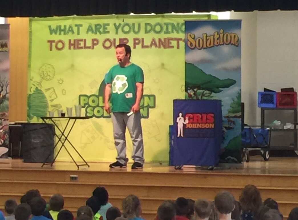 BCSDGinther's tweet photo. @BCSDGinther students learned about what they can do to help our planet stay pollution free! #PollutionSolution #CrisJohnson https://t.co/yFuGgUCbjF