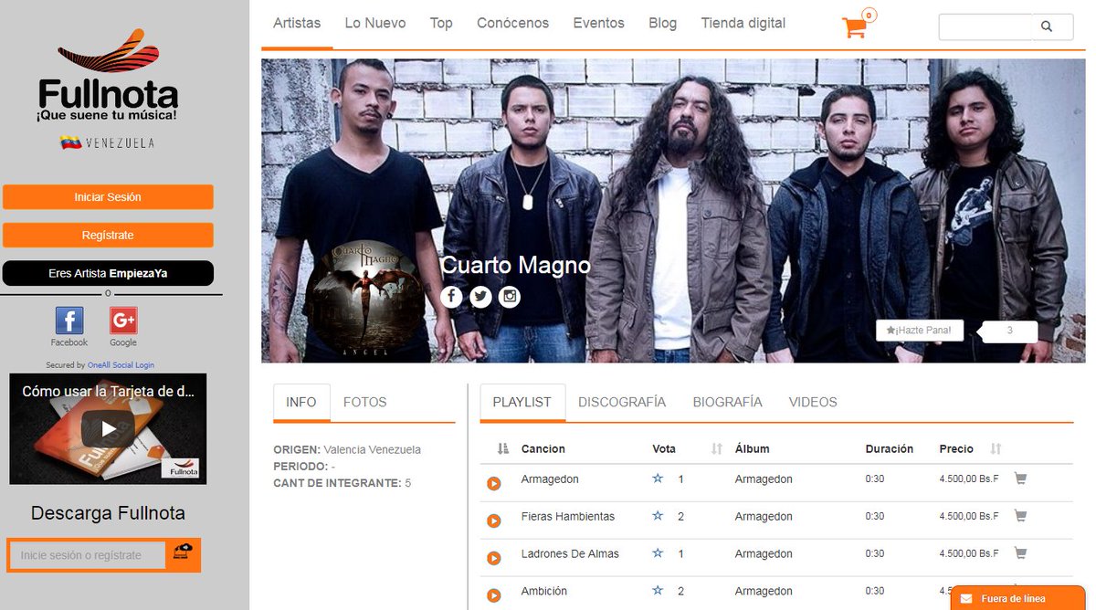 CuartoMagnoBand's tweet photo. Puedes adquirir nuestro primer trabajo discográfico #Armagedon en formato digital a través de #FullNota
➡ https://t.co/svuhjn0ZP5 
@cuartomagnoband #MetalCommunity #CuartoMagno #Heavy #Metal #Rock #Thrash #MetaldeVenezuela https://t.co/meSYYFfjGo
