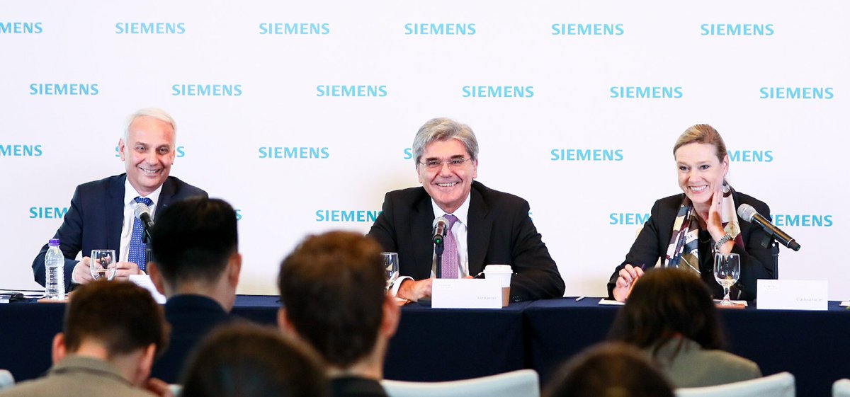 Today 63 journalists from 12 countries attend the press conference w/ <a href="/JoeKaeser/">Joe Kaeser</a> &amp; Lothar Herrmann prior to the start of <a href="/Siemens/">Siemens</a> #BRISummit Joe Kaeser stated "We welcome China’s commitment to further opening-up &amp; we welcome it being a promoter of global connected free trade" /ya