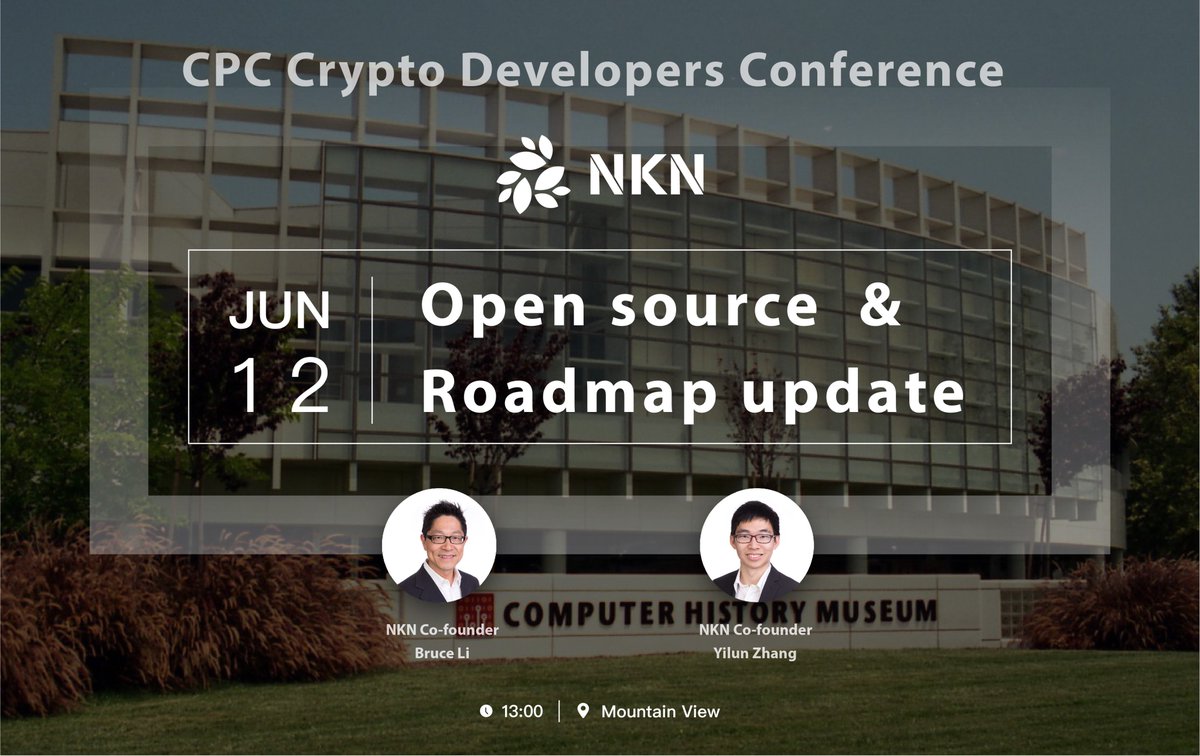 NKN_ORG's tweet image. #NKN NKN co-founder Bruce Li and Yilun Zhang will announce open source and new roadmap at CPC Crypto DevCon on June 12. The speakers also includes NKN technical advisor, Dr. Whitfield Diffie.