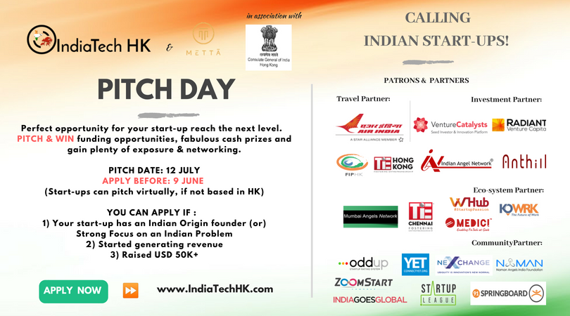 saisudhac's tweet photo. So thrilled by the responses to #IndiaTechHK  #PitchDay. 500+ applications and 3 more days to go. If your #startup is looking to raise #funding, dont miss this chance! Apply before June 9 - https://t.co/Hv7IRQ54pX | E: saisudha@indiatechhk.com | #Entrepreneurs #Indianstartups #VC https://t.co/HzDnbOvTYW
