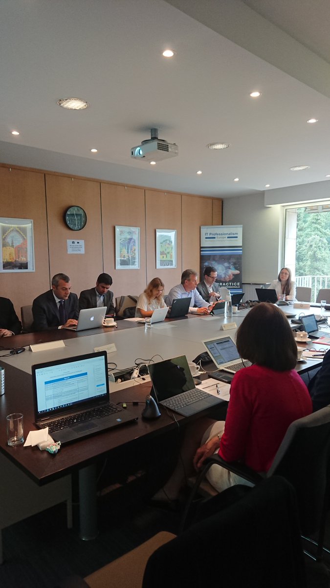 ITProfessionEU's tweet photo. Thanks to @CEPIS_Europe, @maryclearyICS, @jppenarrubia, @RoccoDefina for the inspiring presentations, and @NielsvdLinden, @DemchenkoYuri, @FionaFanning and others for the valuable input at the ITPE meeting yesterday! Looking forward to future collaboration. https://t.co/UAwjvUP8DU