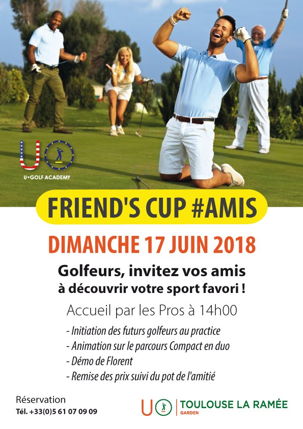 Le #Golf entre amis c'est la Friend's cup dimanche 17 juin au <a href="/Ugolflaramee/">UGOLF DE TOULOUSE LA RAMEE</a> 
#initiation #animation #demo 
à partir de 14h, info : jouer.golf/toulouse-la-ra…