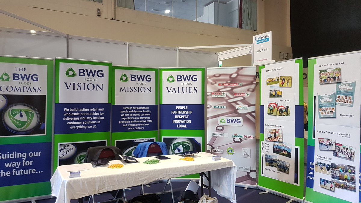 GraduateGoals's tweet photo. We are the 1st stand as you walk in the door @gradireland
Come over and say hello
#summergradfair #GraduateGoals #BWGFoods https://t.co/qLBEd7I4dv