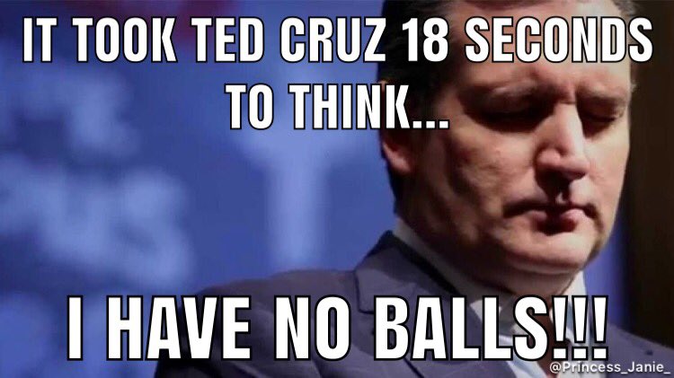 Princess_Janie_'s tweet photo. @TeaPainUSA @TrumpMockery #CruzFail https://t.co/h1dDoNK9Uh