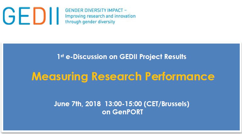 GenderPORTal's tweet photo. Join experts from across the globe to discuss #ResearchPerformance & #Gender Equality. Tomorrow, 7th June, 13pm (CET), 1st #GEDII e-discussion on #GenPORT coordinated by Ulf Sandström @forskpolitik & Anne-Charlott Callerstig from @orebrouni (Sweden) https://t.co/R1Y4XEEYuu https://t.co/3tamaujb1r