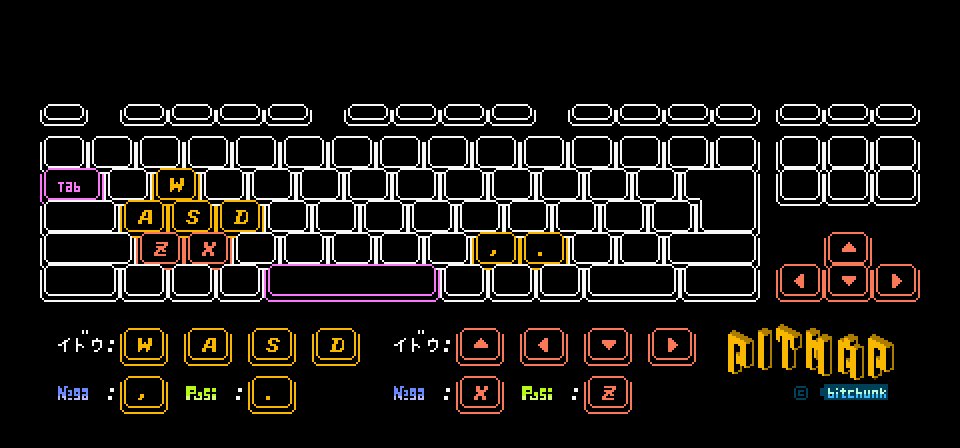 shiftal_on's tweet photo. キー配置図ビフォーアフターです!
#ドット絵 #pixelart #pitmap https://t.co/kAAW1q9LqU