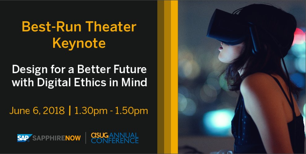 Esther Blankenship (@estrblankenship) on Twitter photo Looking forward to watching <a href="/MaricelCabahug/">Maricel Cabahug</a>'s #SAPPHIRENOW keynote about #design, #digitalethics and the #futureofwork today from the Best-Run Theater sessioncatalog.sapevents.com/go/agendabuild… Looking forward to watching <a href="/MaricelCabahug/">Maricel Cabahug</a>'s #SAPPHIRENOW keynote about #design, #digitalethics and the #futureofwork today from the Best-Run Theater sessioncatalog.sapevents.com/go/agendabuild…