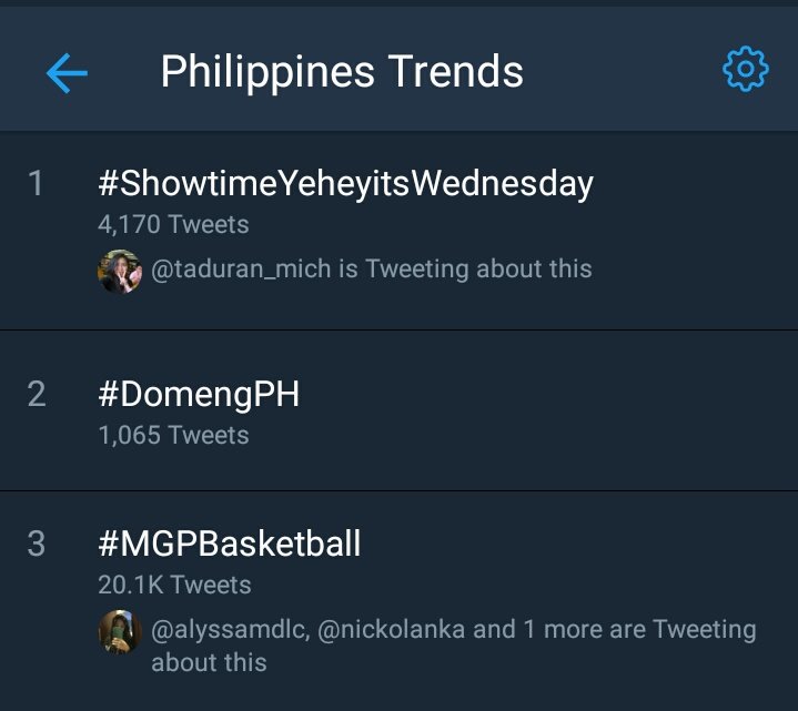 ItsSamDG's tweet photo. As of 2pm, #MGPBasketball is still trending at 3rd spot ๐ https://t.co/0AcS589ZQc
