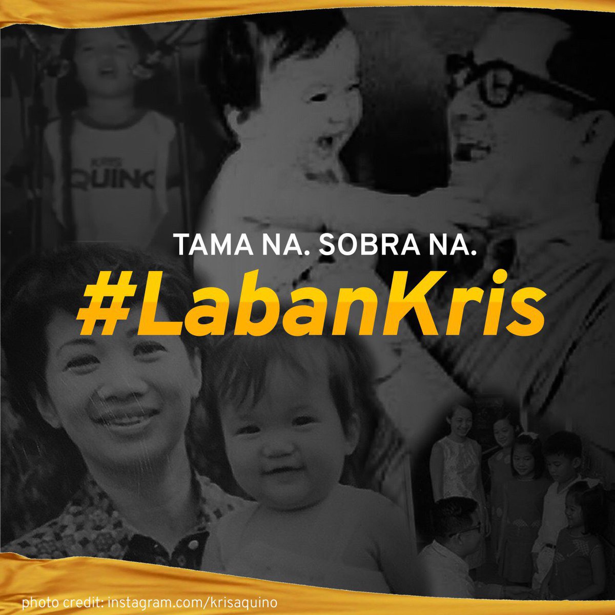 bamaquino's tweet photo. Tama na. Sobra na. #LabanKris https://t.co/ufFA5fJsV9