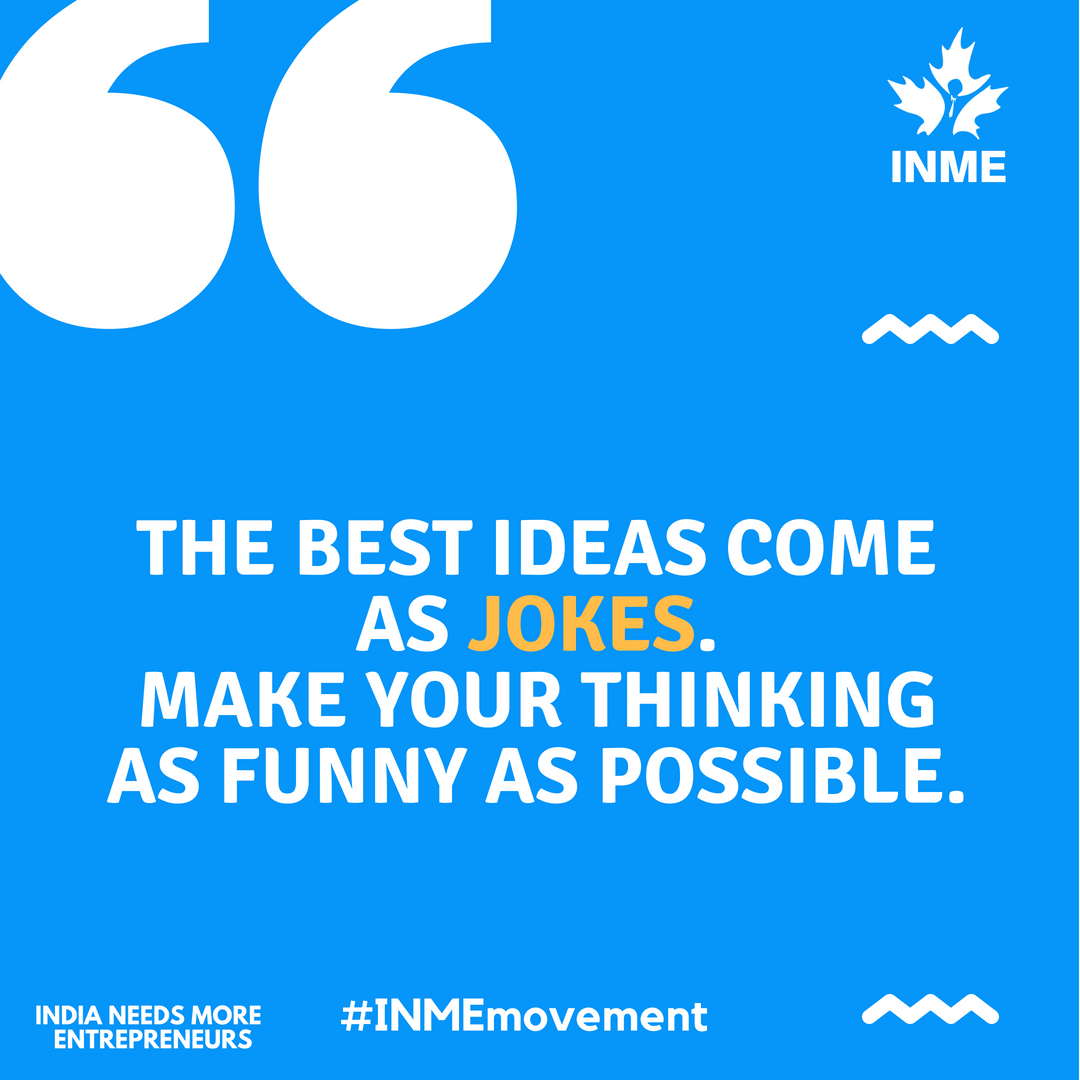 INMEmovement's tweet photo. Something to remember today!
#INME #INMEmovement #Entrepreneur #EntrepreneurIndia #MorningMotivation #Startups #StartupIndia #BigIdeas https://t.co/6tWAxszRql