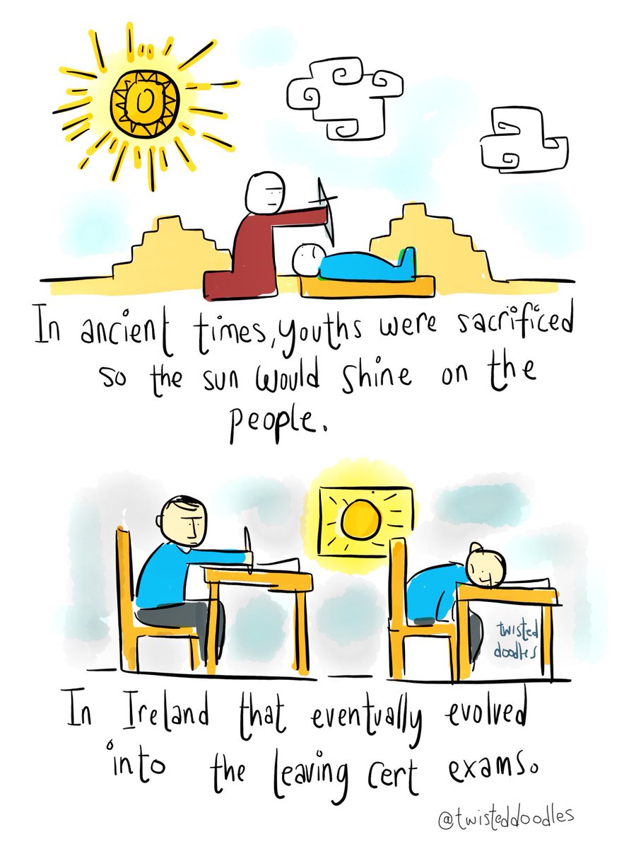 twisteddoodles's tweet photo. Good luck #LeavingCert students. Your sacrifice is appreciated. https://t.co/moB5uT4KJj