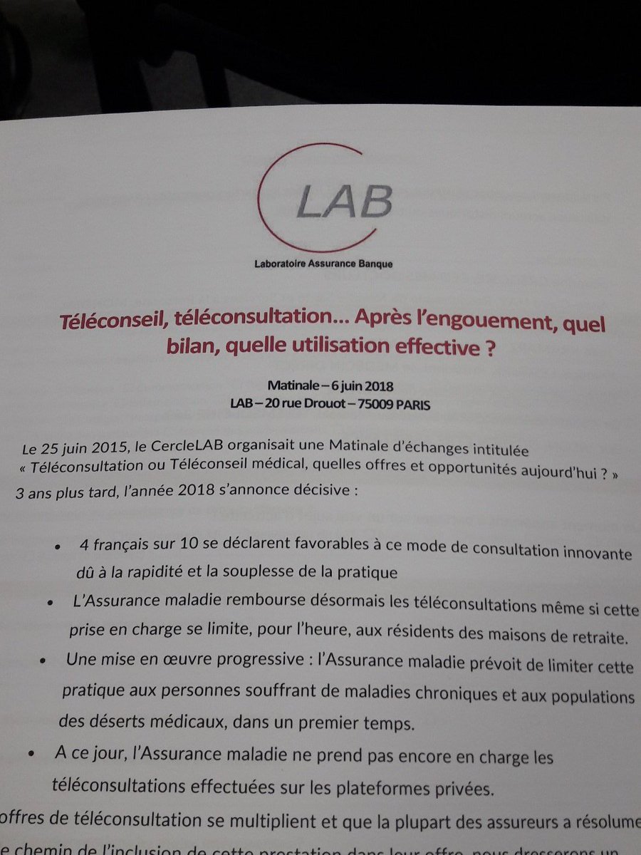 mlsalucci's tweet photo. Parlons bilan de la téléconsultation médicale 3 ans après le lancement @AXA_Assistance https://t.co/N0KaIouRas