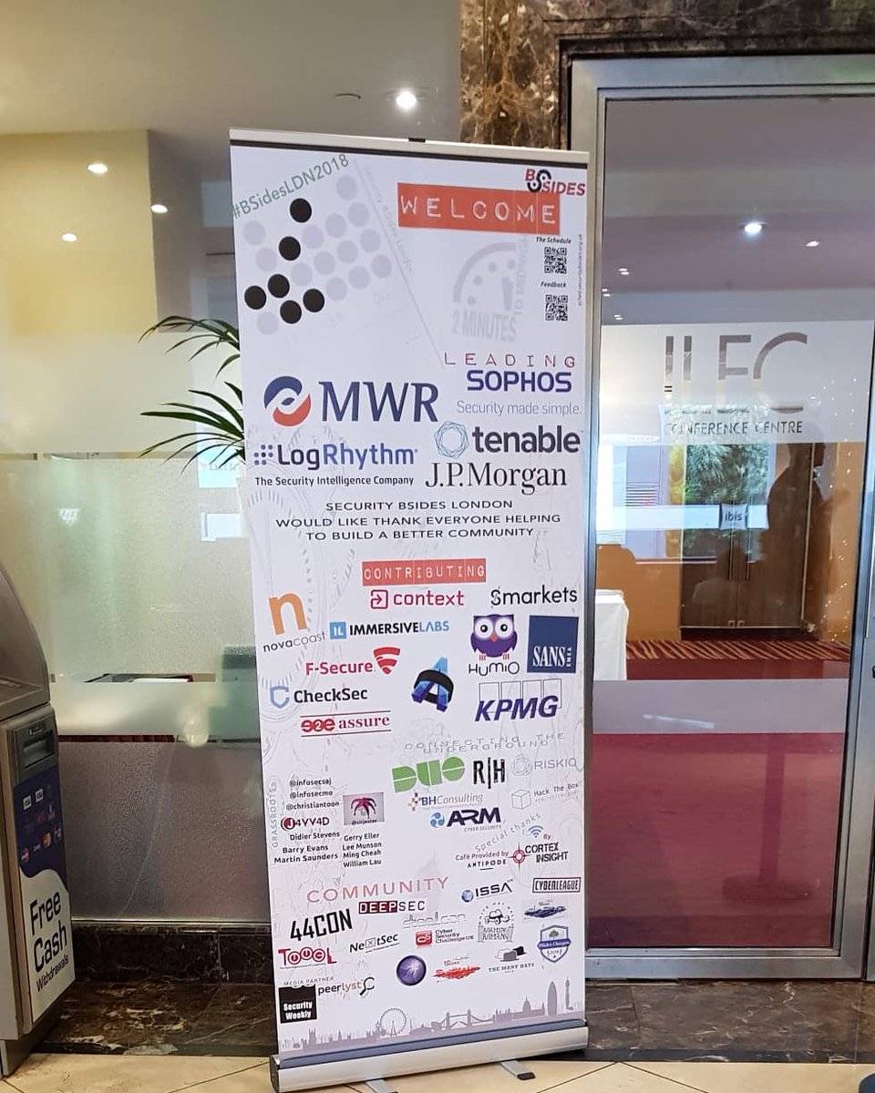 EthicalHacking's tweet photo. #BSidesLDN2018
'
#infosec #EthicalHacking #ITSecurity #ITSEC #CyberSecurity #hacking #ransonware #EthicalHacking #ITSecurity #ITSec #CyberSecurity #hacking #ransonware #PatchXDay #ITSecurity #ITSEC https://t.co/af3Q9ZPh7J