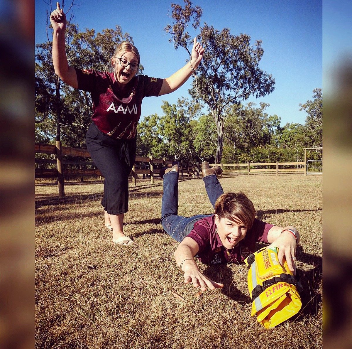 RescueSwag's tweet photo. All set for Game 1? 🤣🏉✊
#stateoforigin #mightymaroons #queenslander #NRL #rescueswag https://t.co/eG5lOQMQpq